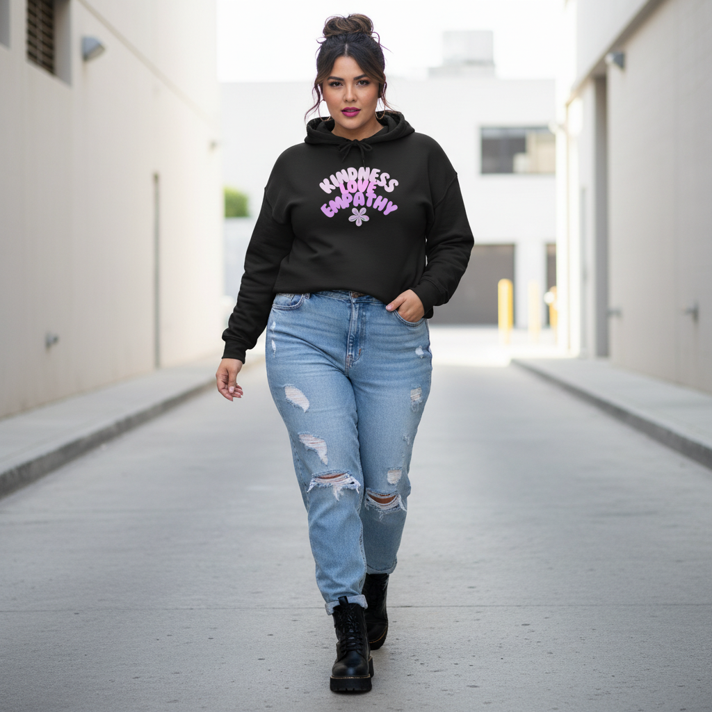 Empathy &amp; Kindness Hoodie | Pastel Love Graphic Pullover