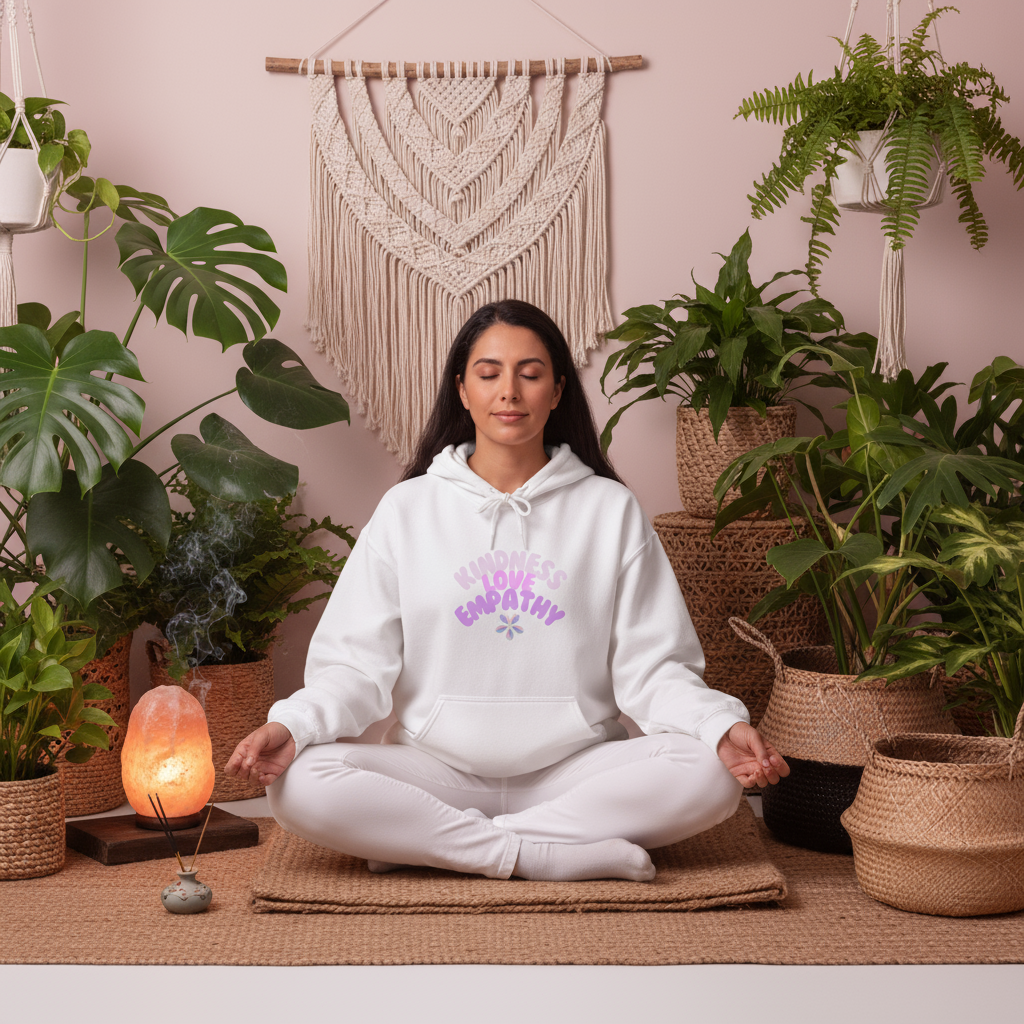 Empathy &amp; Kindness Hoodie | Pastel Love Graphic Pullover