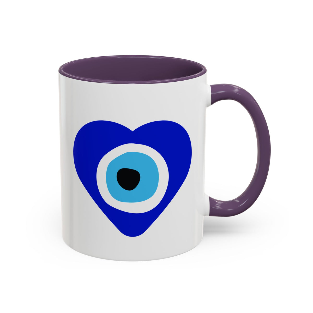 Evil Eye Heart Accent Coffee Mug