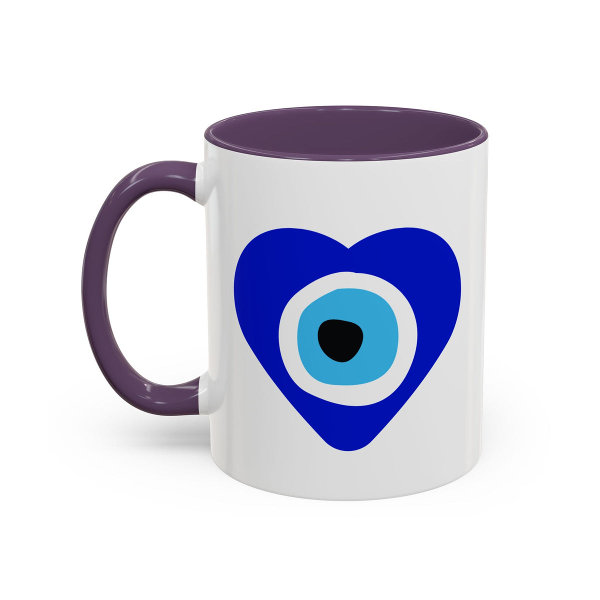 Evil Eye Heart Accent Coffee Mug