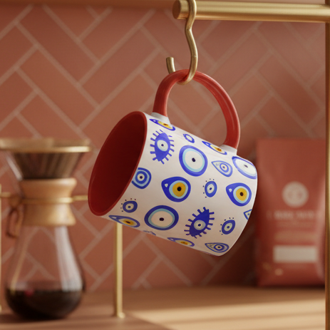 Evil Eye Accent Coffee Mug