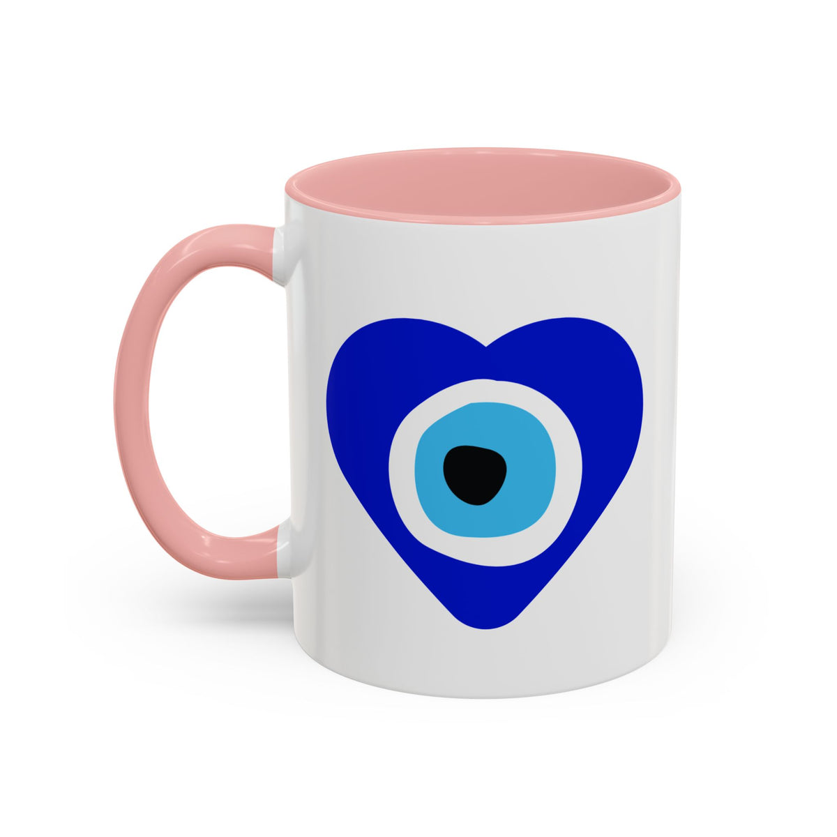 Evil Eye Heart Accent Coffee Mug