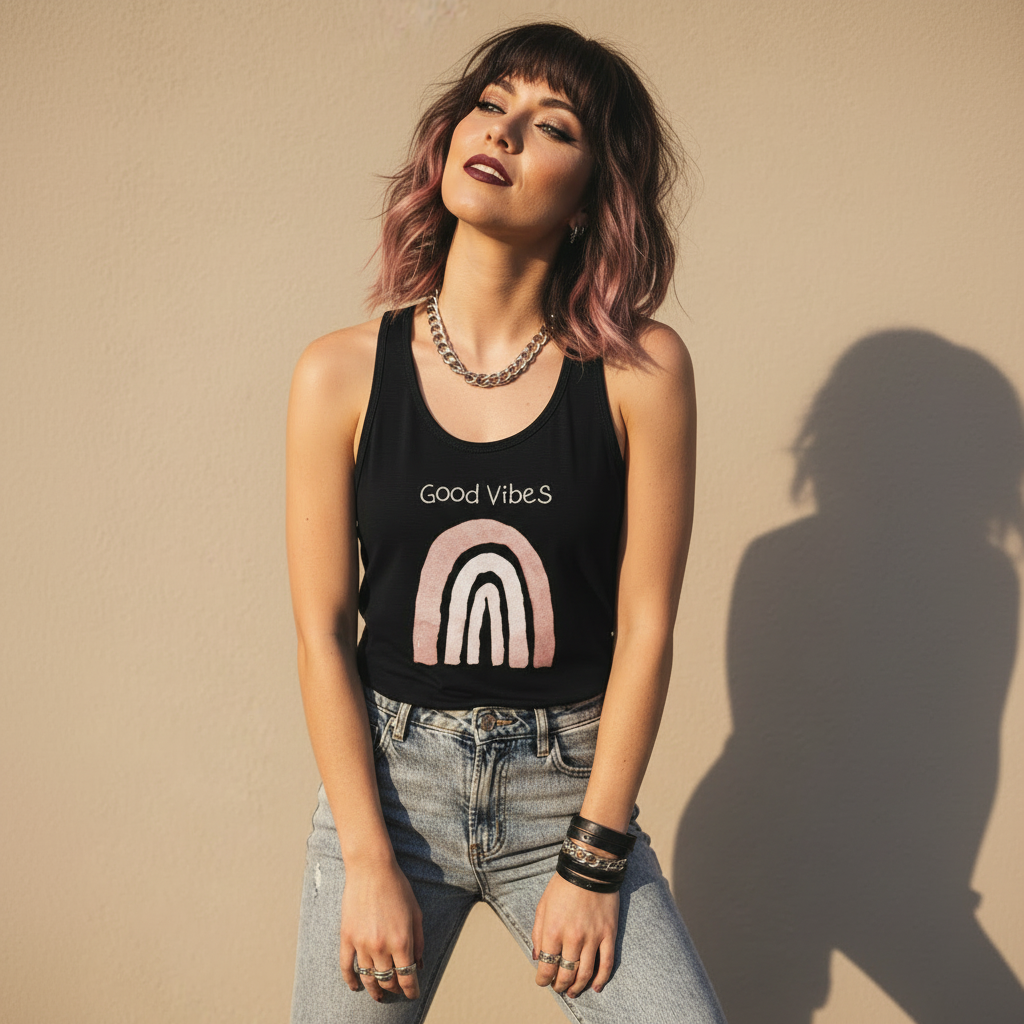 Good Vibes Rainbow Tank Top