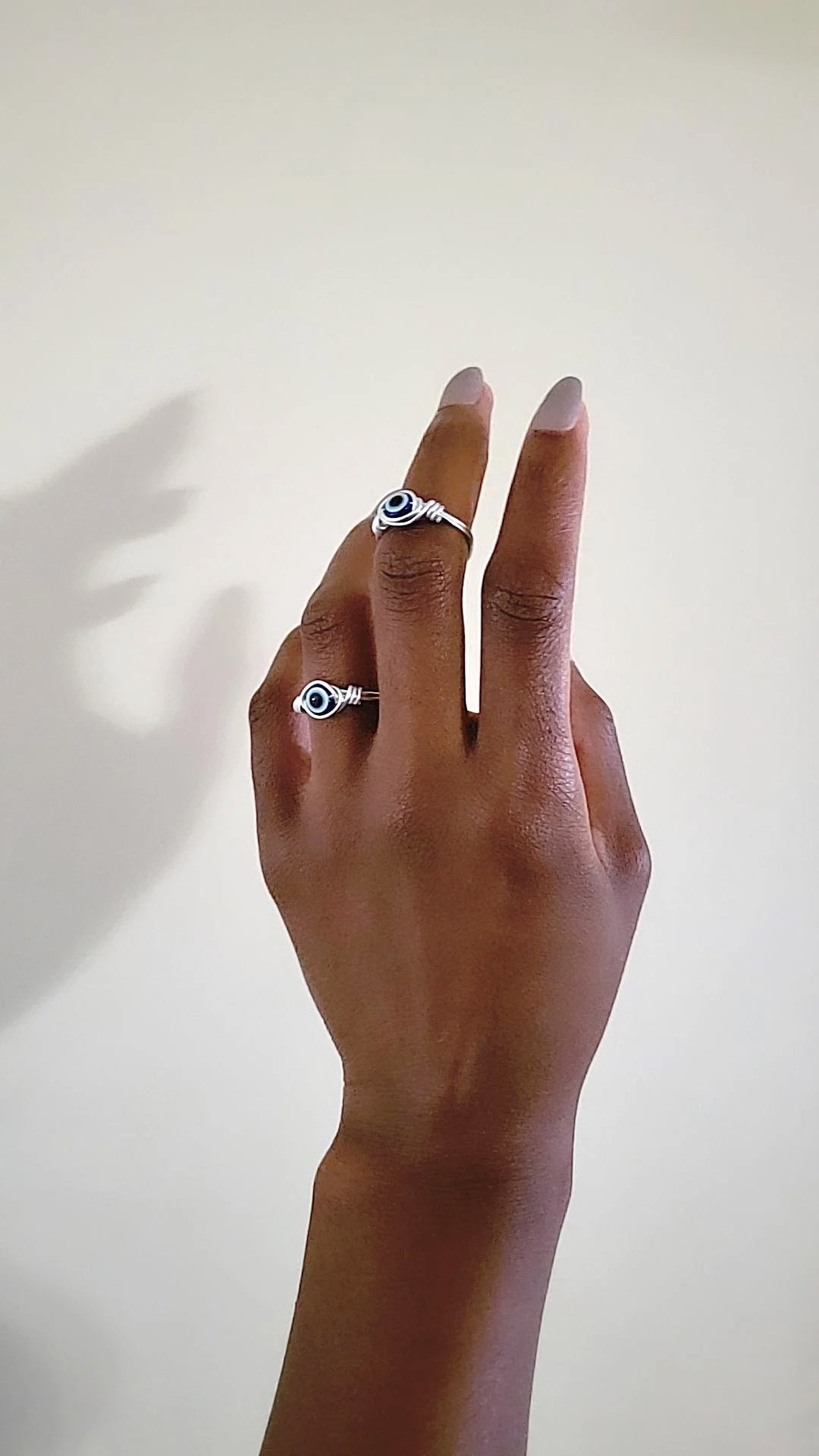 EVIL EYE | Silver Handmade Wire-Wrapped Ring