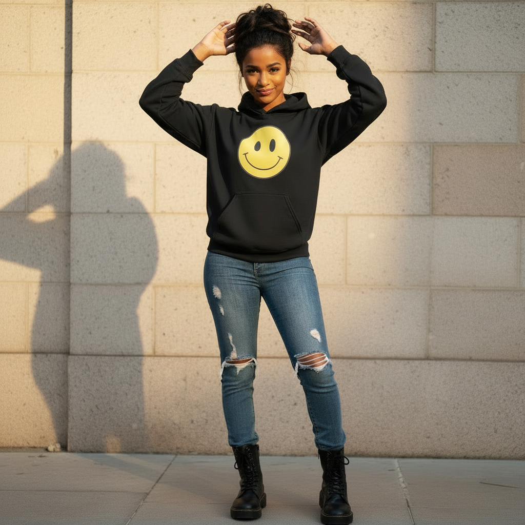 SMILE | 90s Vintage Smile Face Hoodie