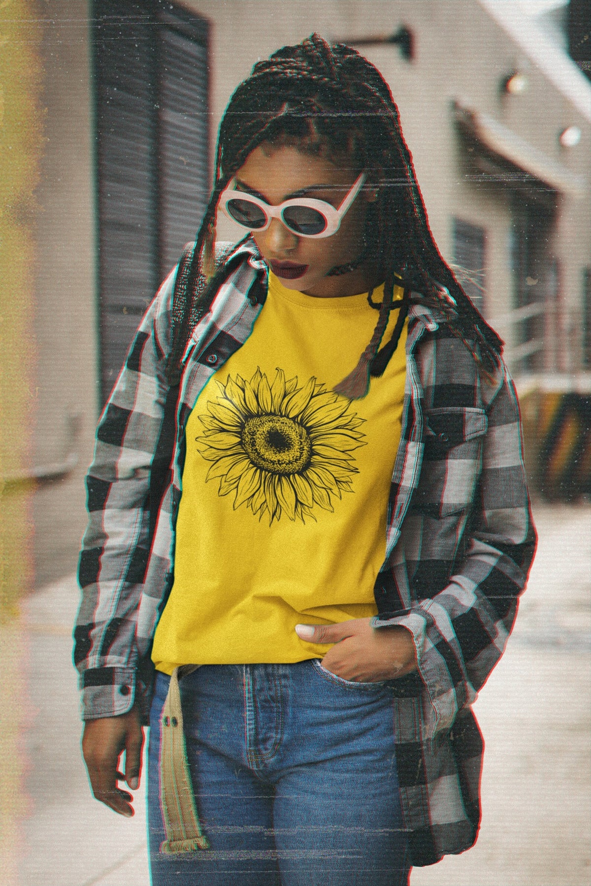 SUNFLOWER | Floral Shirt for Women | Fitted Spiritual Tee