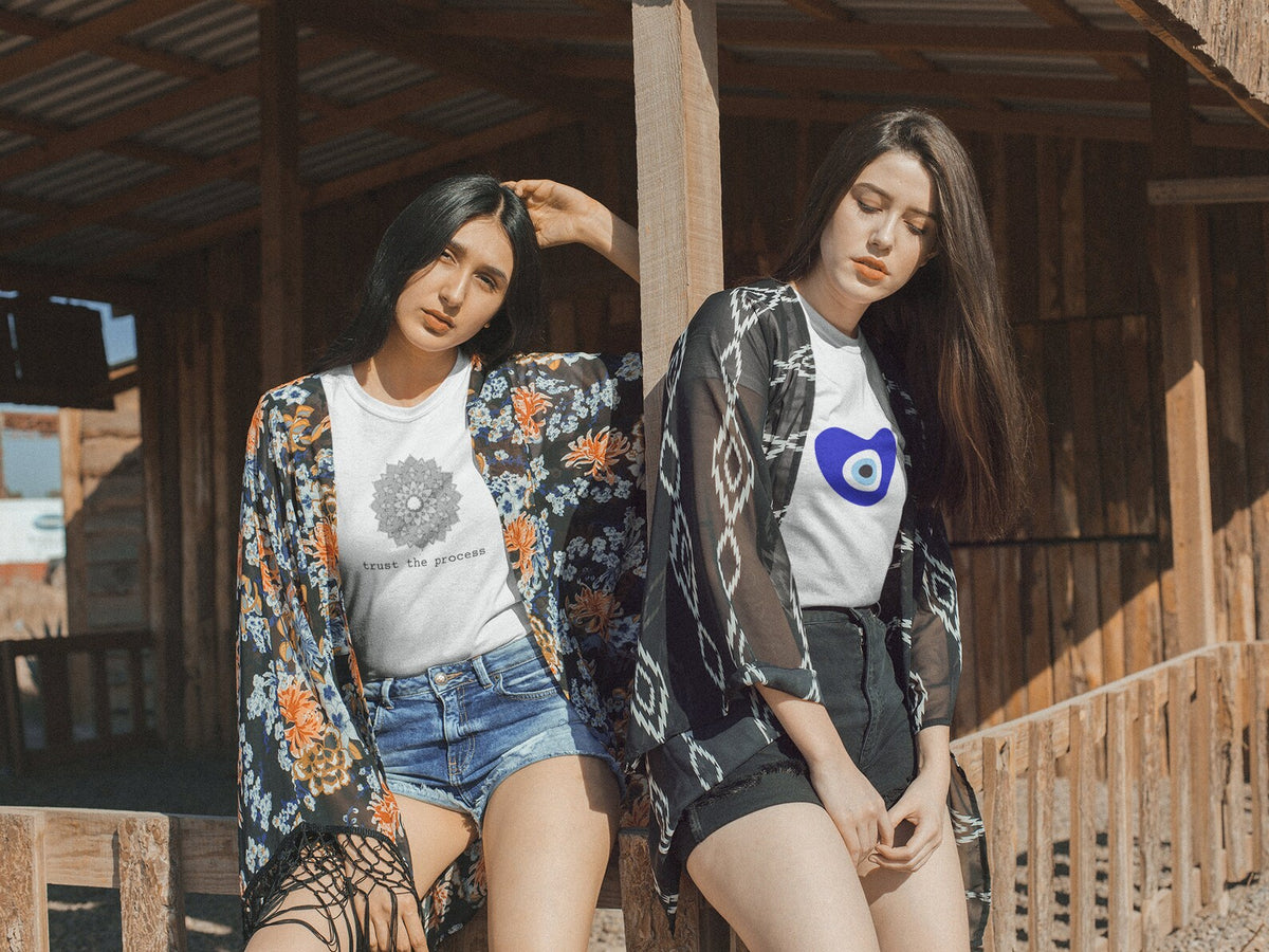 TRUST THE PROCESS | Women&#39;s Graphic Tees | Inspirational Shirt | Yoga Mandela Shirt
