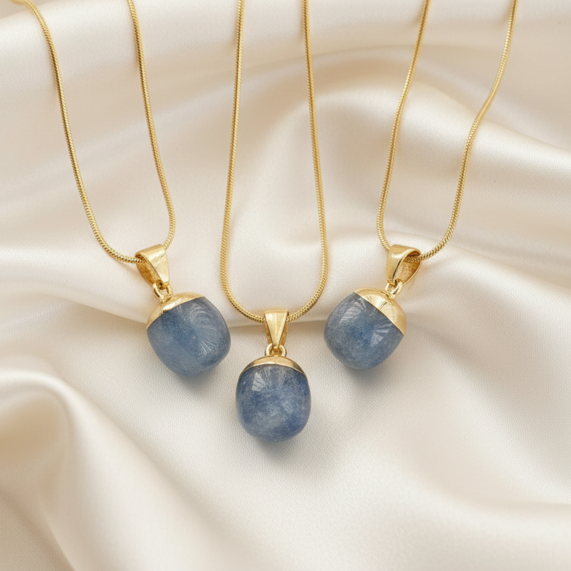 ANGELITE | 14k Gold-Plated Crystal Necklace