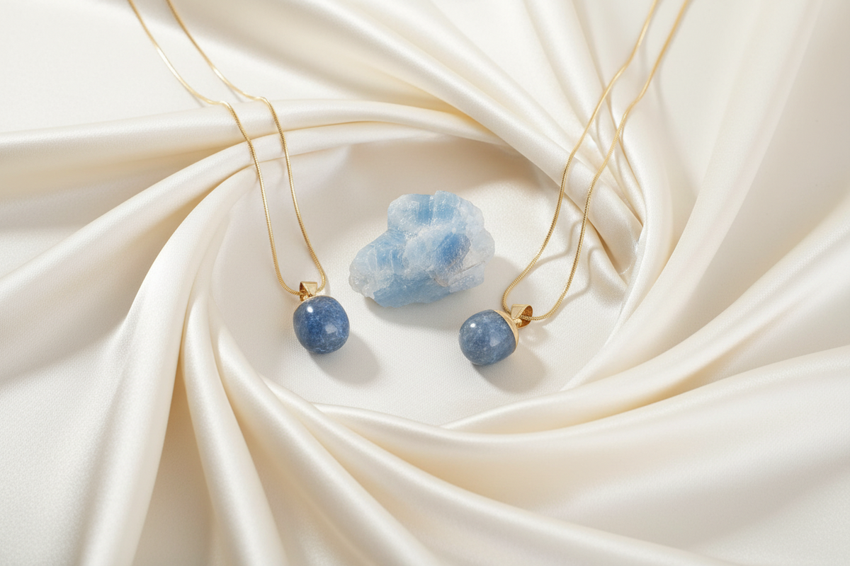 ANGELITE | 14k Gold-Plated Crystal Necklace