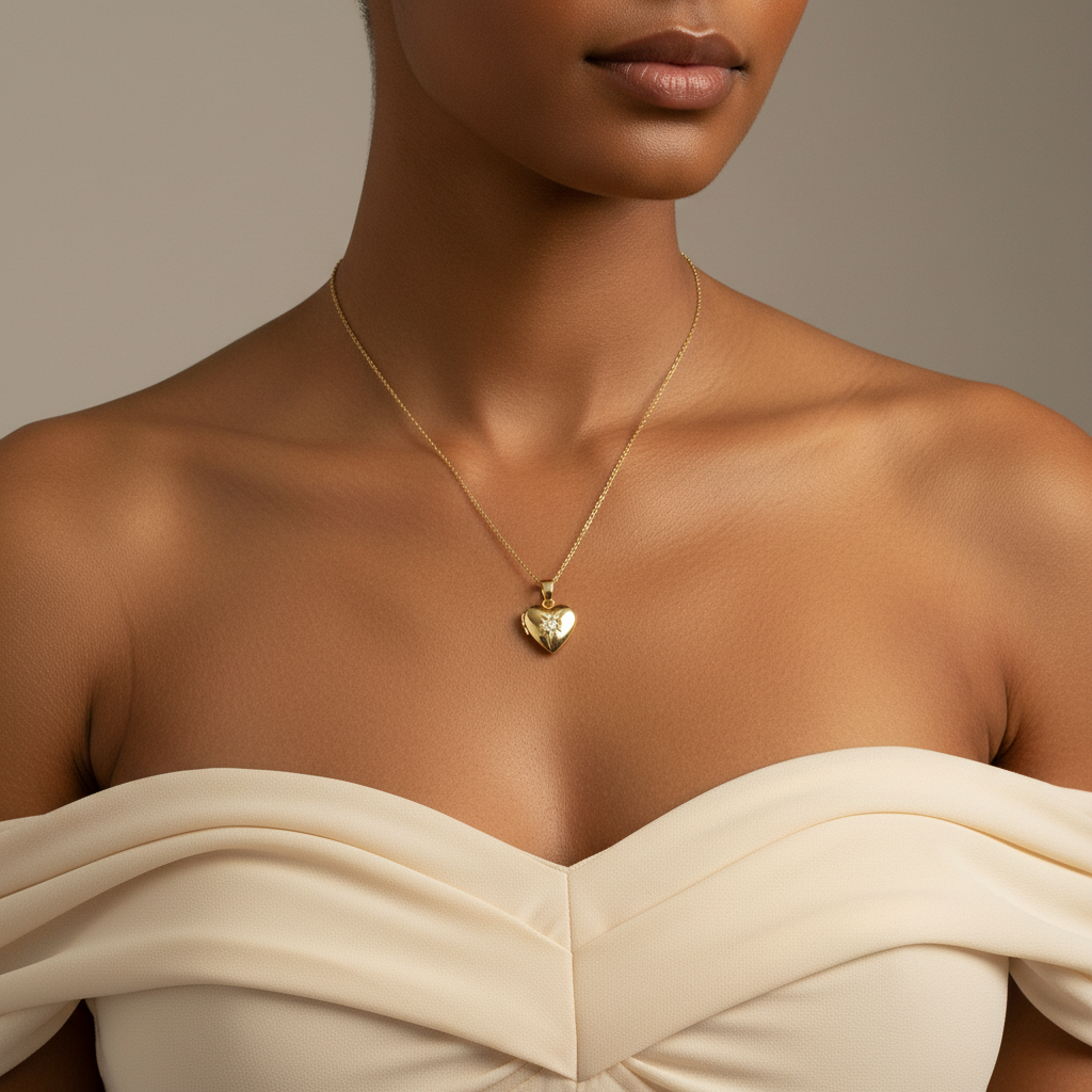 HEART | 14k Gold-Filled Heart Locket Necklace | Spiritual Jewelry for Women | Keepsake of Love, Faith &amp; Purpose