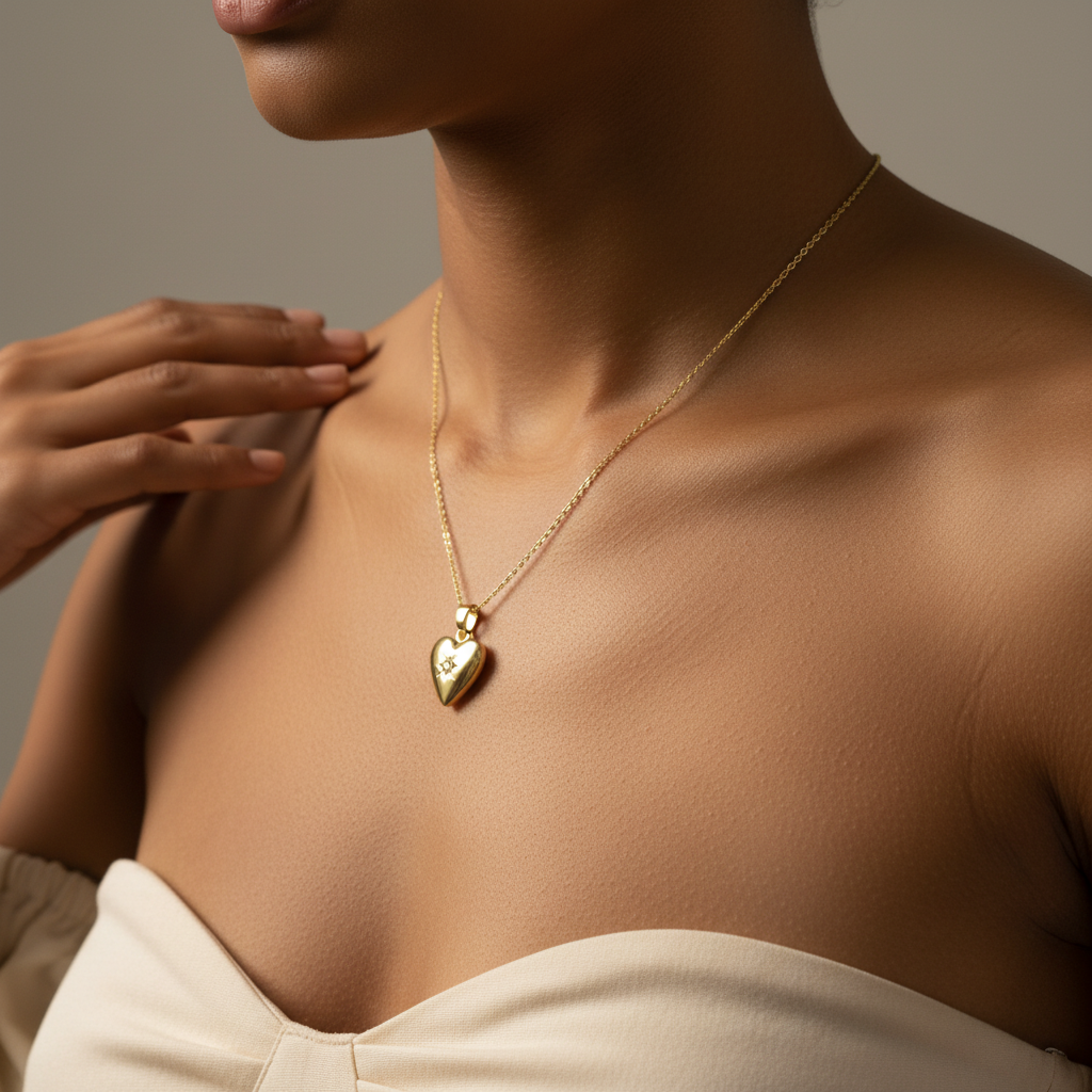 HEART | 14k Gold-Filled Heart Locket Necklace | Spiritual Jewelry for Women | Keepsake of Love, Faith &amp; Purpose