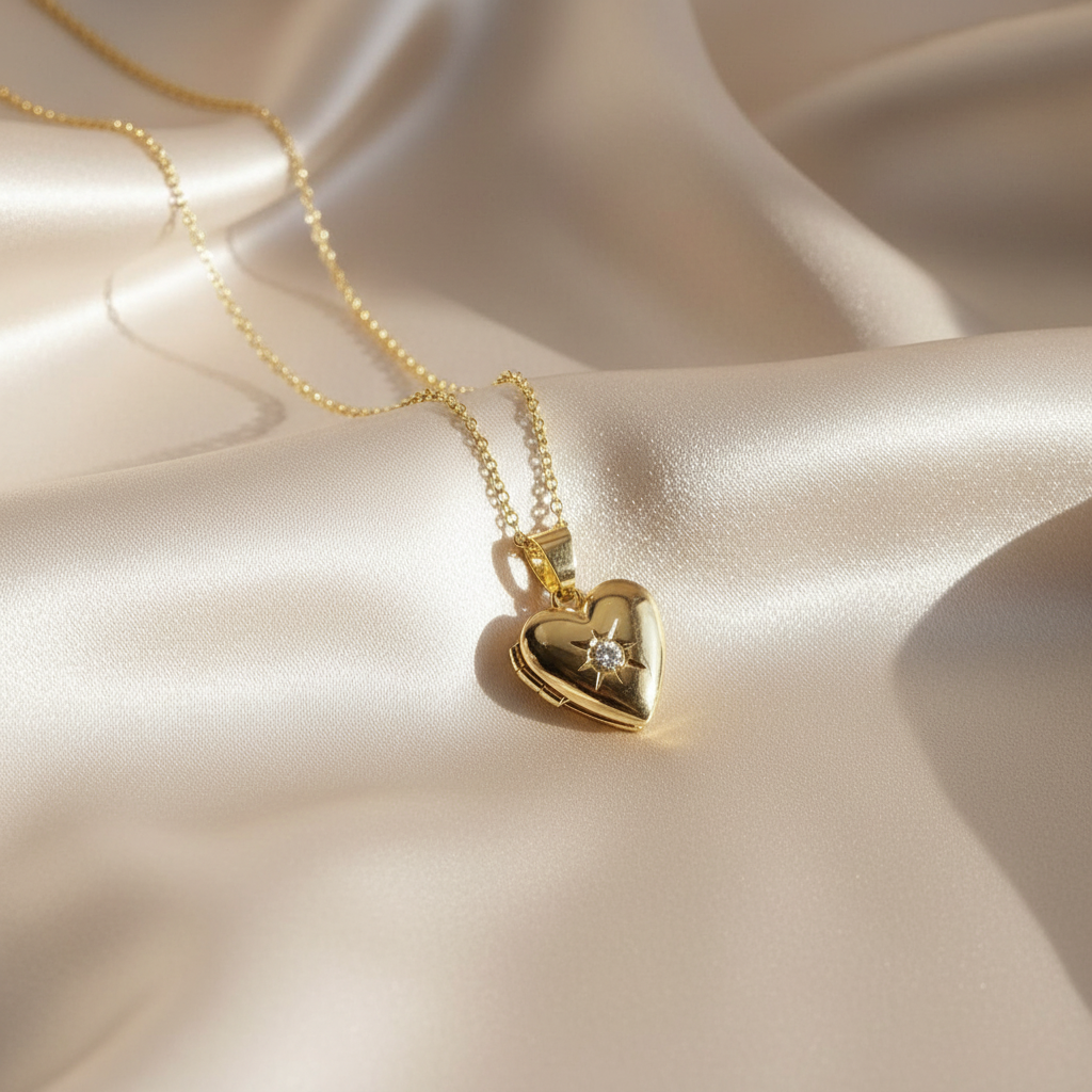 HEART | 14k Gold-Filled Heart Locket Necklace | Spiritual Jewelry for Women | Keepsake of Love, Faith &amp; Purpose