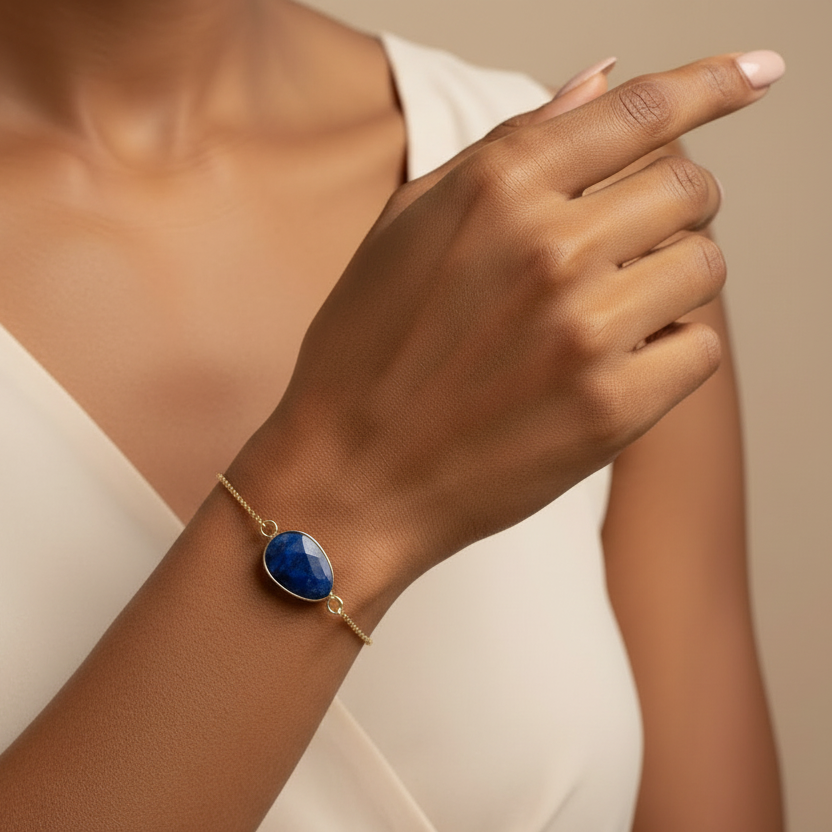 LAPIS LAZULI | 14k Gold Tennis Bracelet