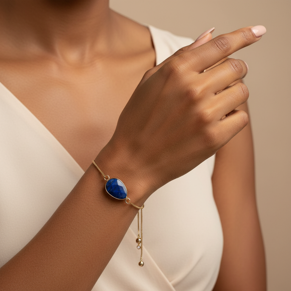 LAPIS LAZULI | 14k Gold Tennis Bracelet