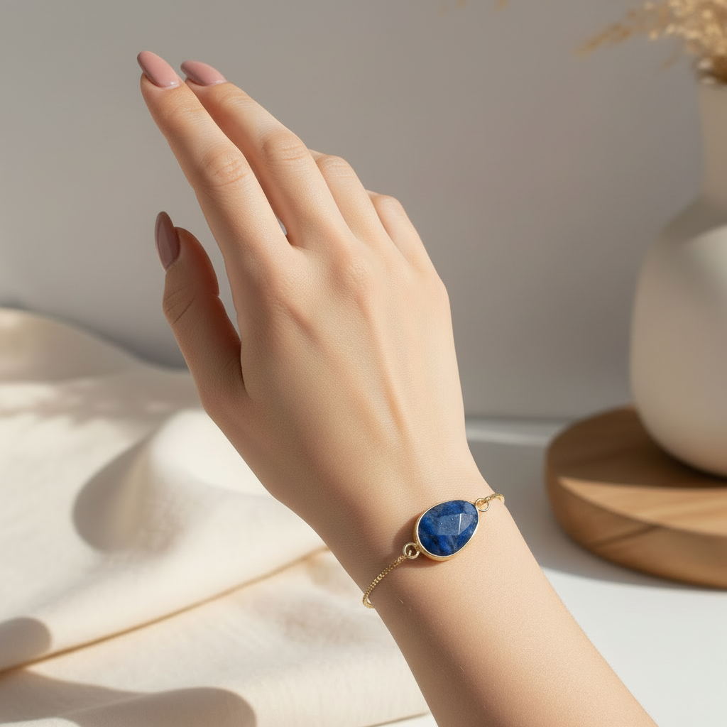 LAPIS LAZULI | 14k Gold Tennis Bracelet