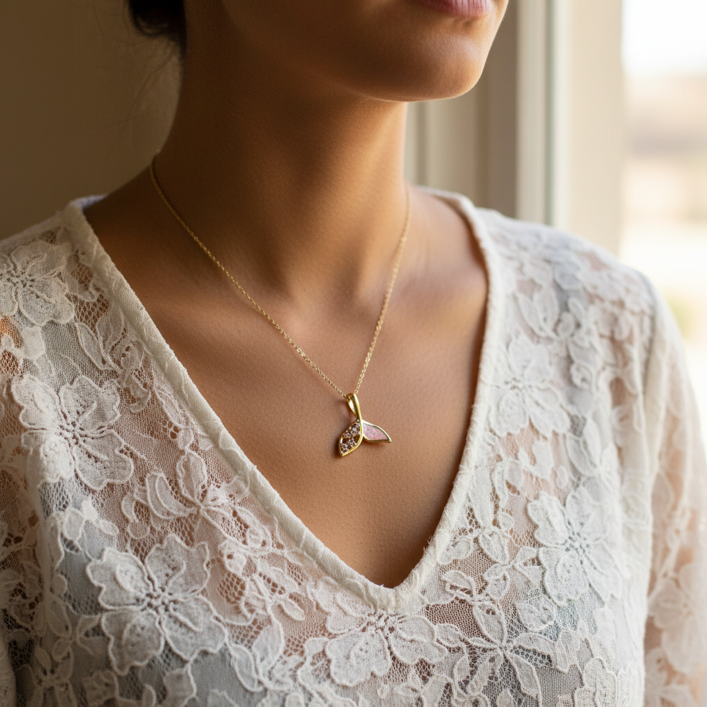 ANCHORED Mermaid Tail Necklace | Faith-Inspired Ocean Jewelry Symbolizing Trust &amp; Renewal