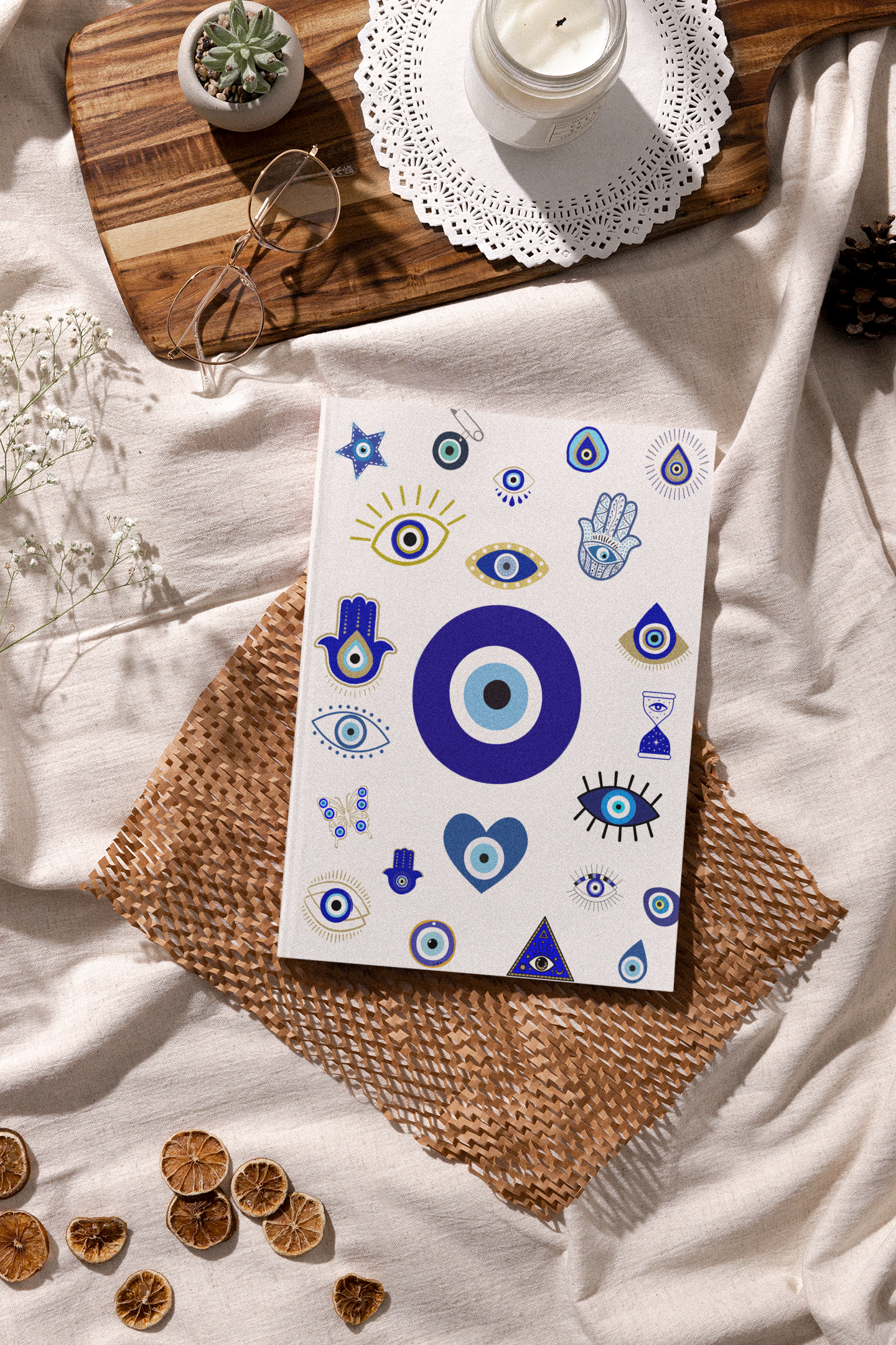Book of Divine Protection | Evil Eye Manifestation Journal | Affirmation Diary | Daily Gratitude Notebook | Gift for Her