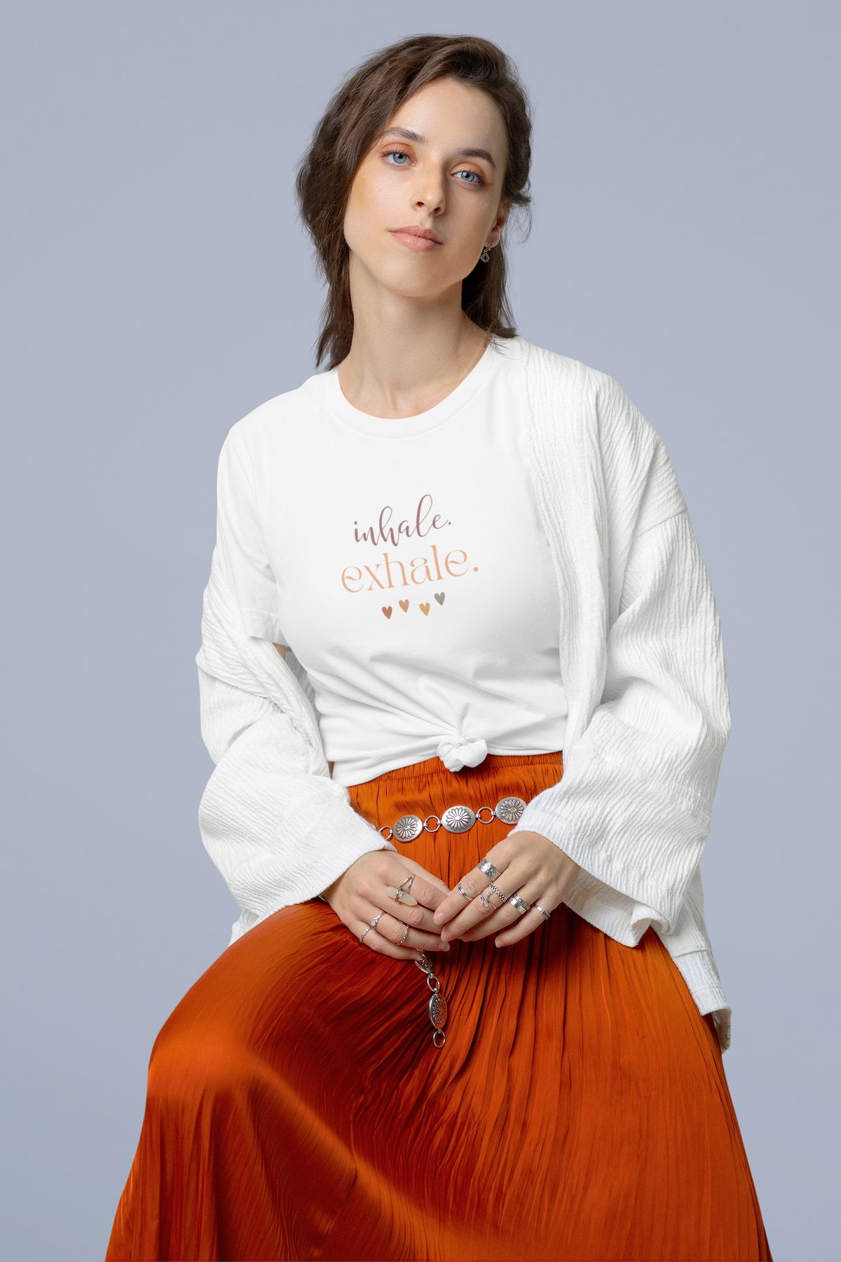 Inhale. Exhale. Women&#39;s Motivational T-Shirt