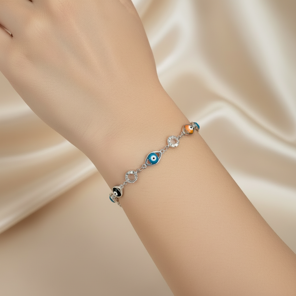 Evil Eye | Sterling Silver Evil Eye Bracelet