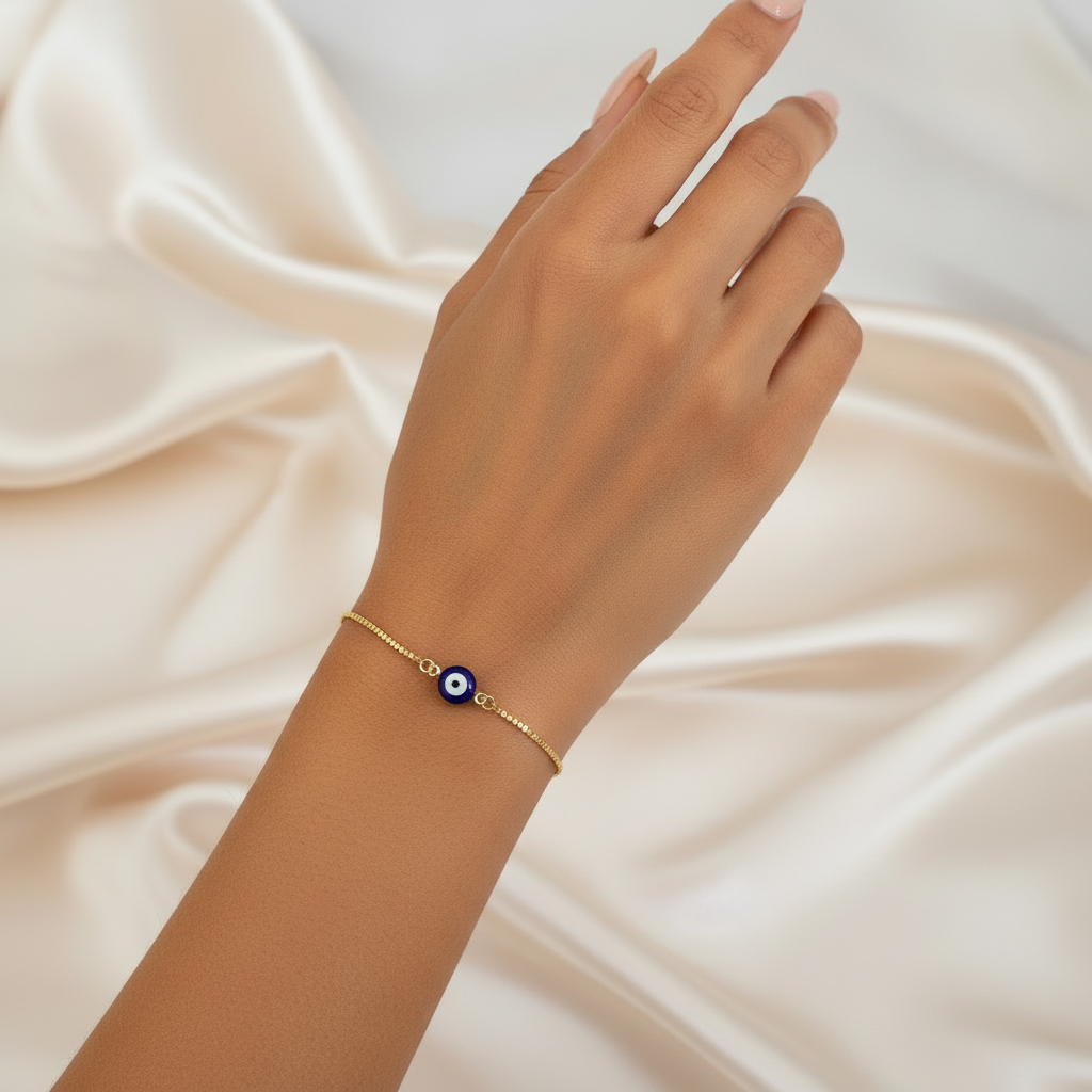NAZAR | 14k Gold Evil Eye Protection Bracelet