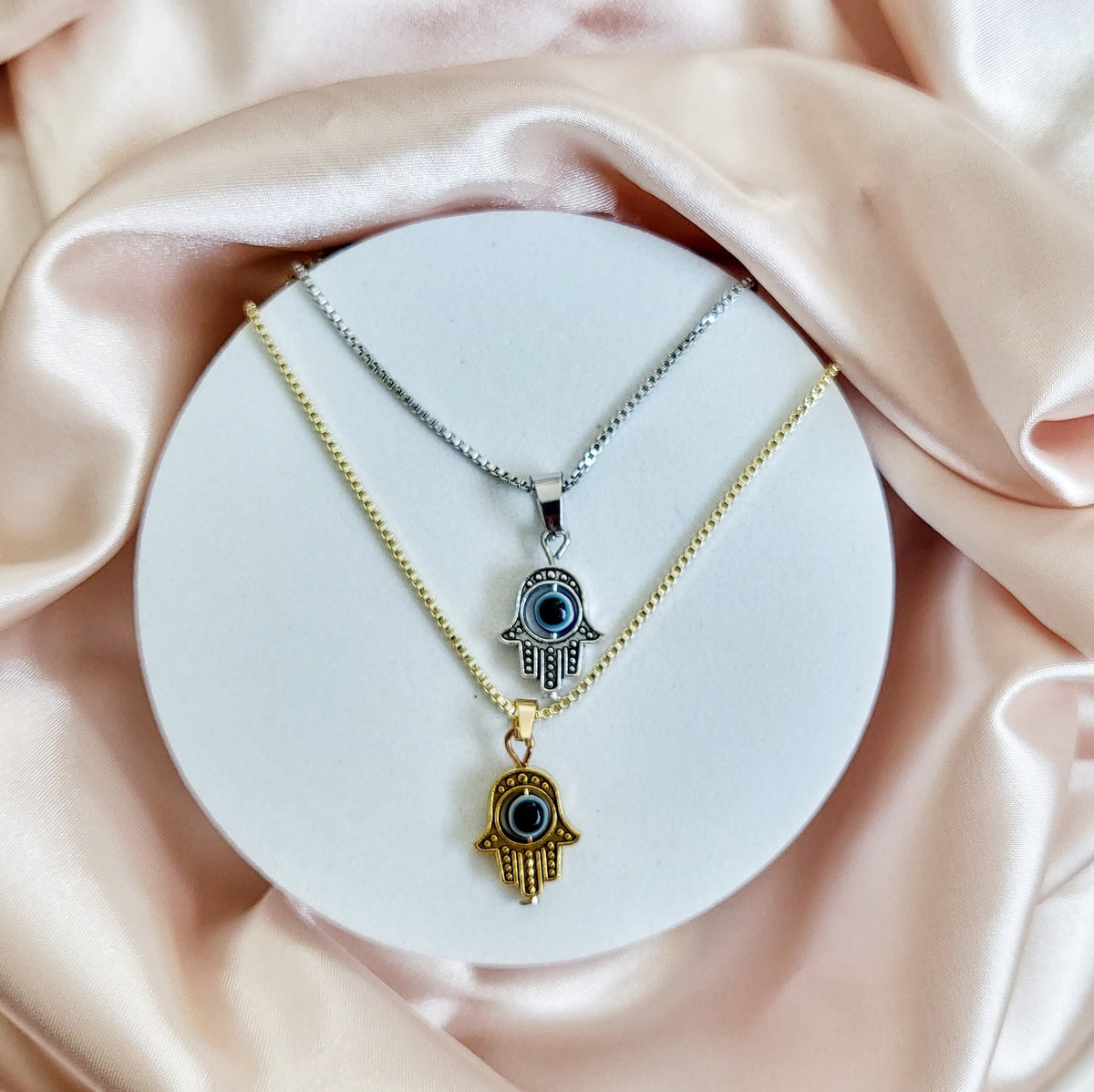 HAMSA | 18k Gold Box Chain Necklaces