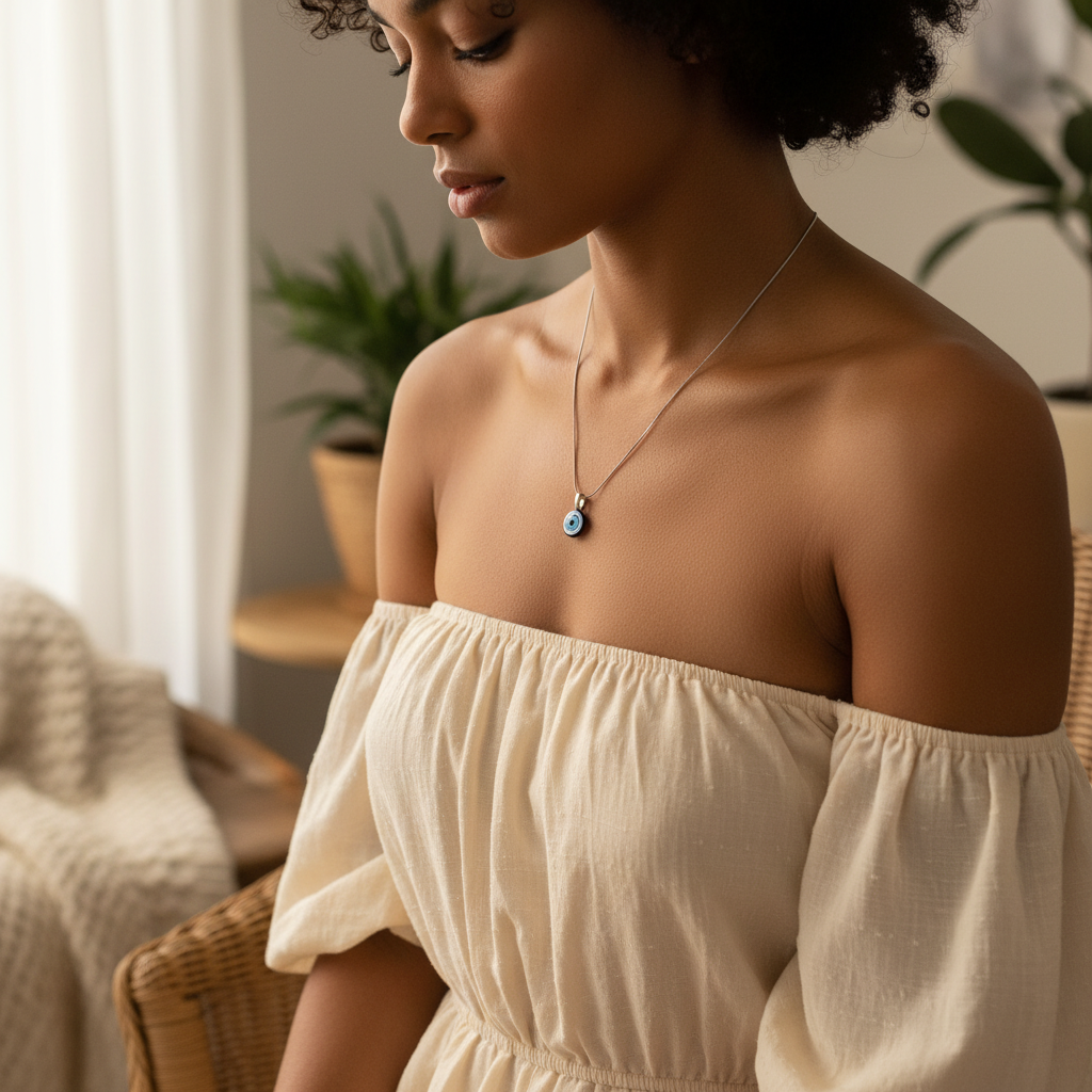 Nazar Evil Eye Necklace | Minimalist Spiritual Jewelry