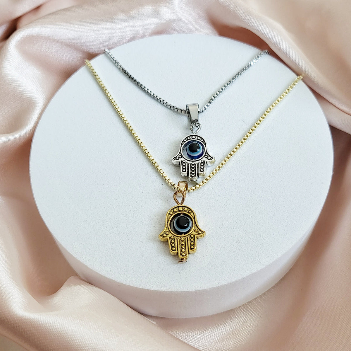 HAMSA | 18k Gold Box Chain Necklaces