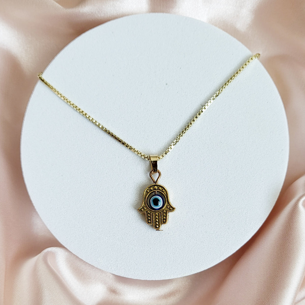 HAMSA | 18k Gold Box Chain Necklaces