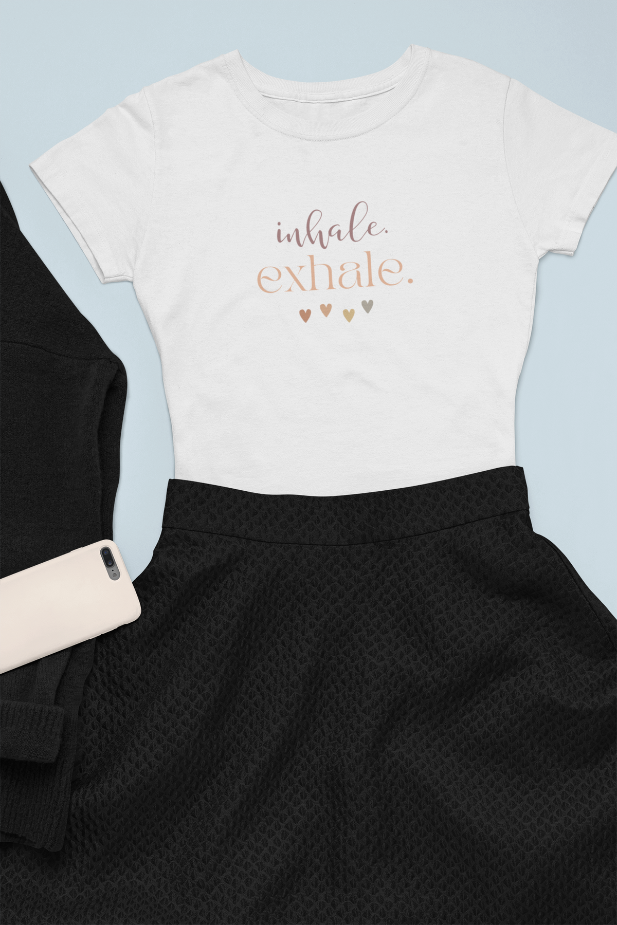 Inhale. Exhale. Women&#39;s Motivational T-Shirt