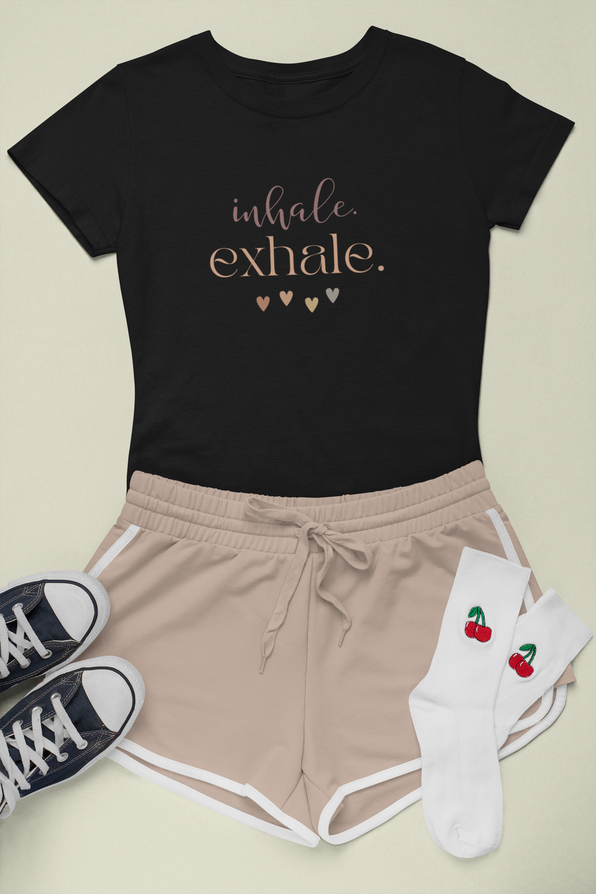 Inhale. Exhale. Women&#39;s Motivational T-Shirt