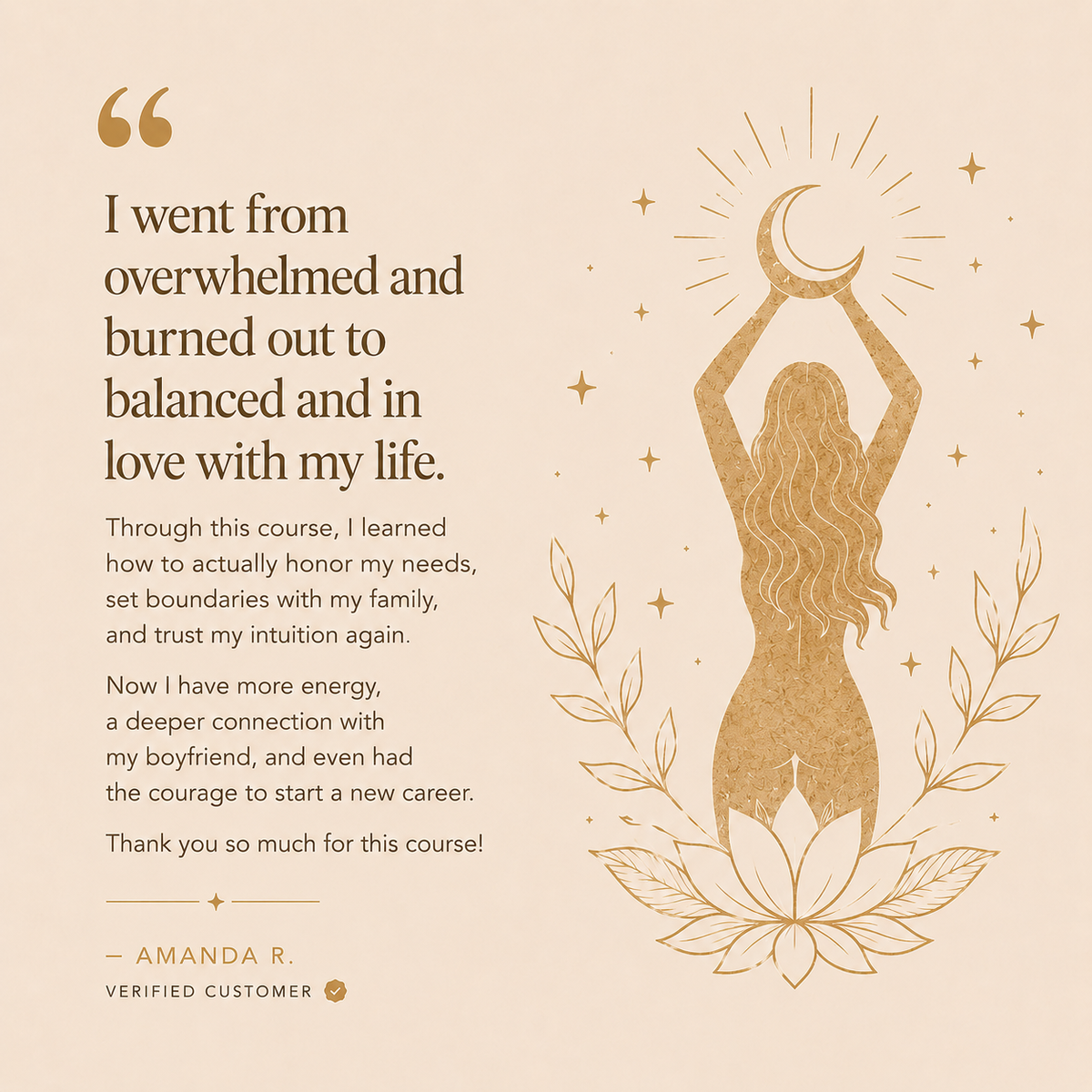 The Goddess Cycle: Digital Healing Course for Women Recovering from Burnout &amp; Survival Mode