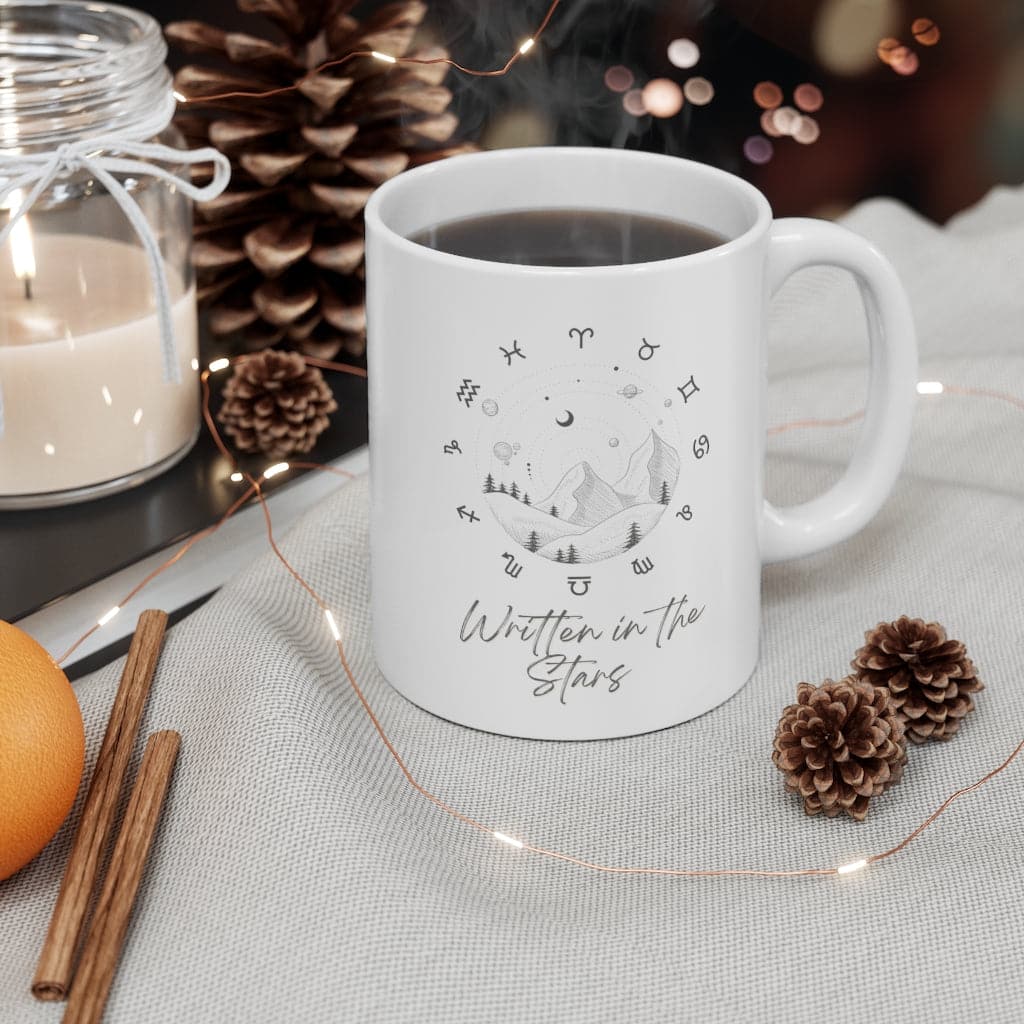 Written In the Stars | 11 oz Ceramic Tea & Coffee Mug | Astrology Gifts | Zodiac Gift