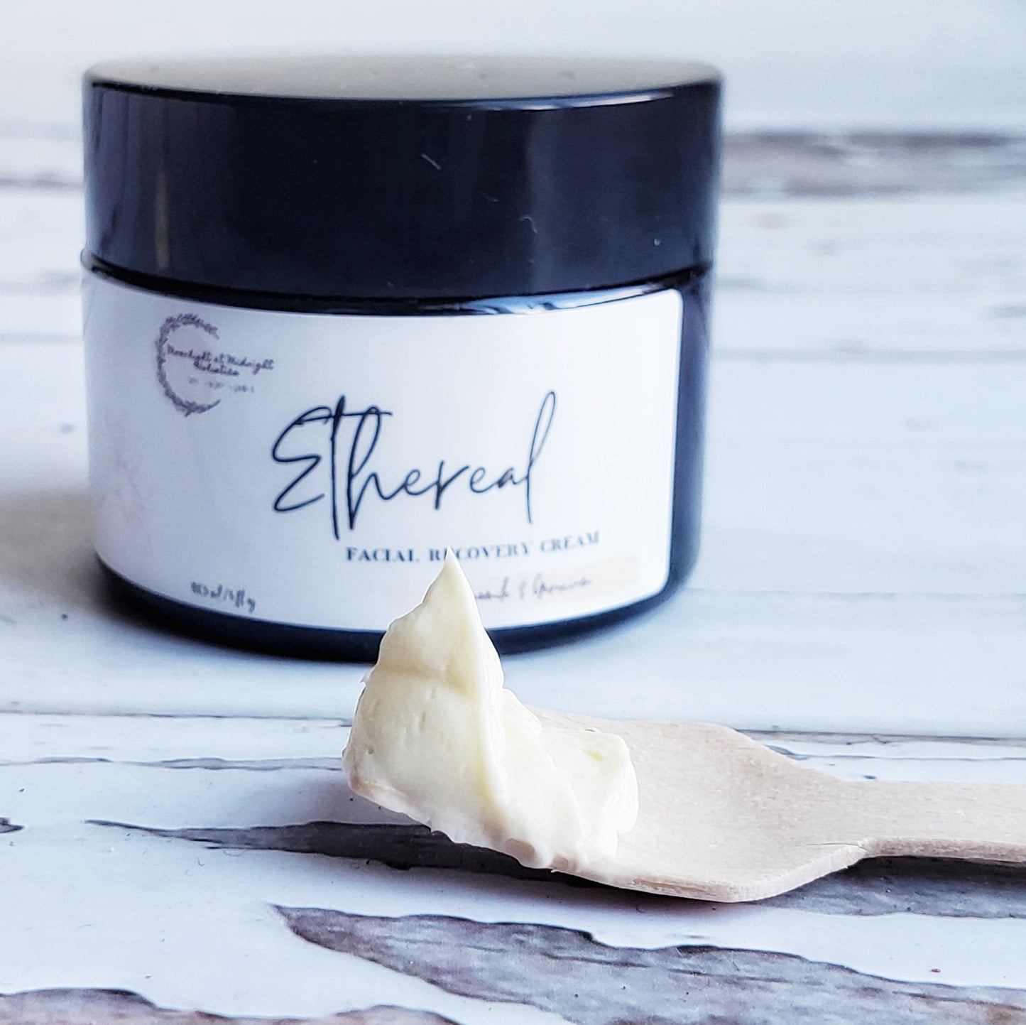 ETHEREAL Facial Recovery Cream | Made with Organic: Hemp Seed Oil, Sunflower Oil, Aloe Vera | Chamomile & Geranium |  Nightly Facial Mask
