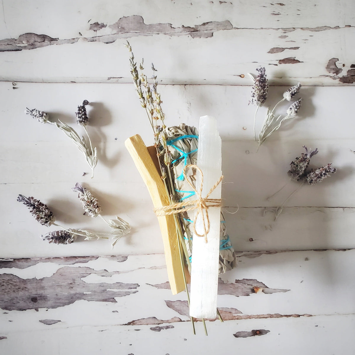 SPIRIT Smudge Kit | Organic White Sage | Palo Santo | Selenite Wand