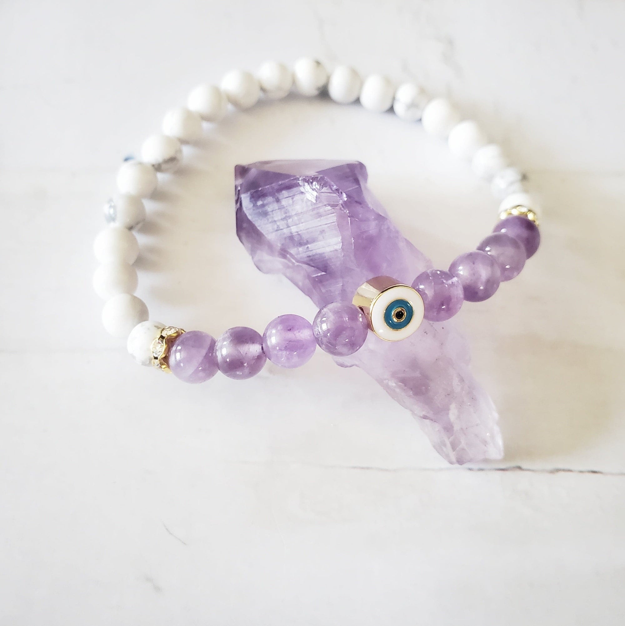 GUARDIAN | Aquamarine Amethyst Howlite Bracelet