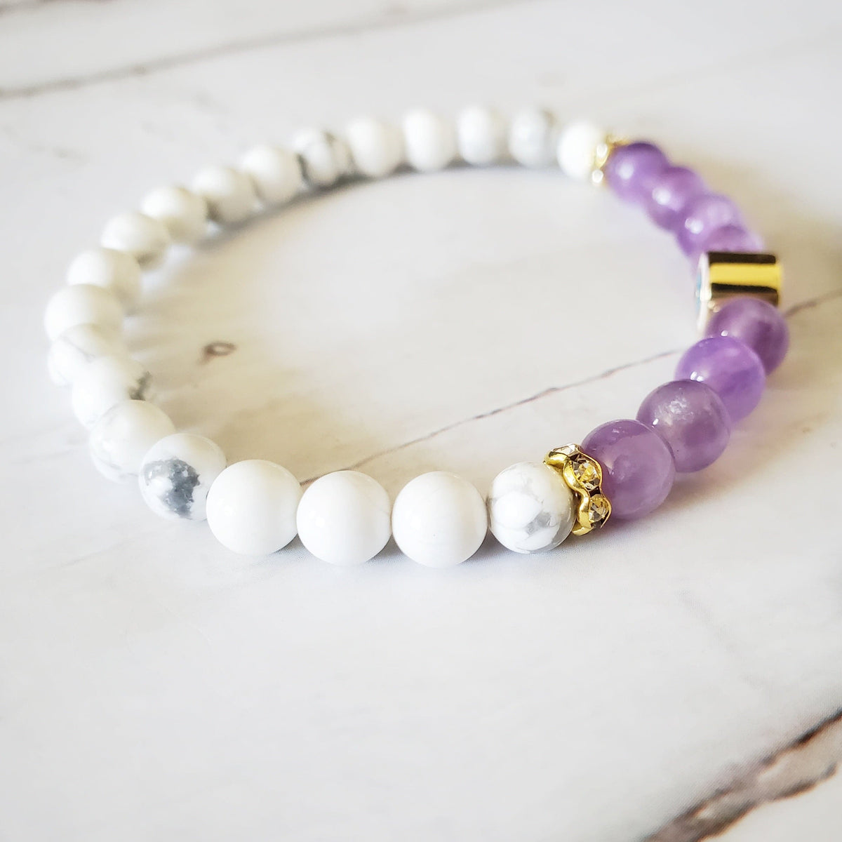 GUARDIAN | Aquamarine Amethyst Howlite Bracelet