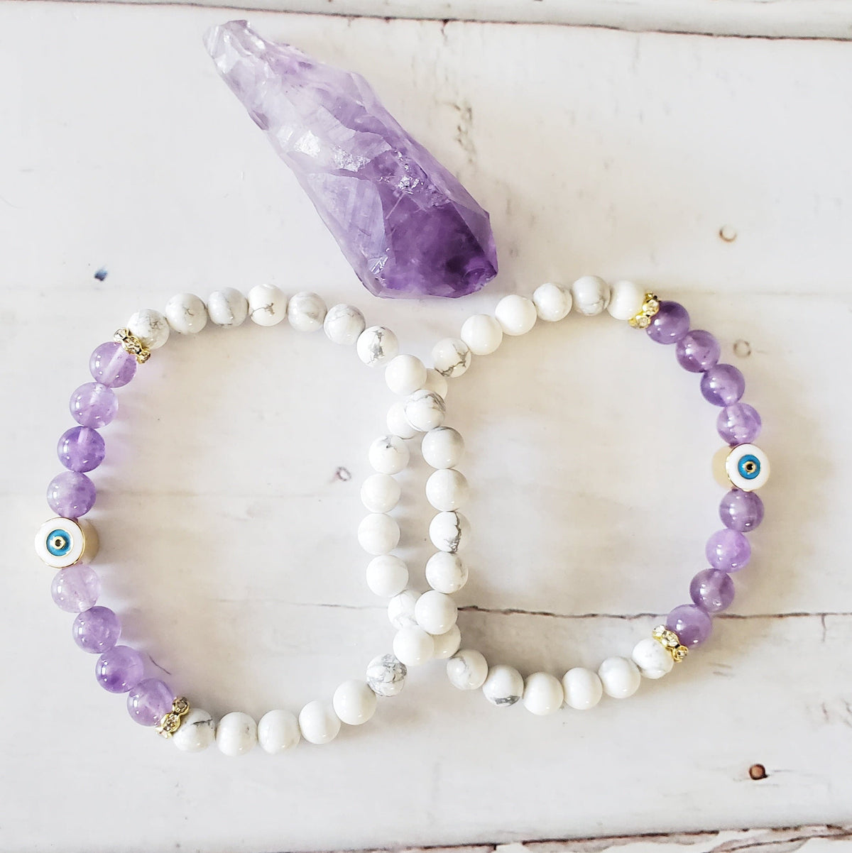 GUARDIAN | Aquamarine Amethyst Howlite Bracelet