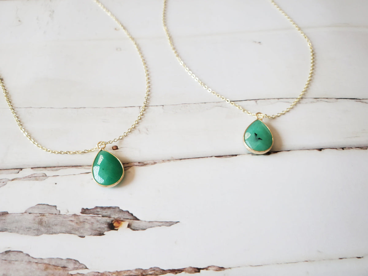 JADE | 14k Gold Cable Chain Pendant Necklace