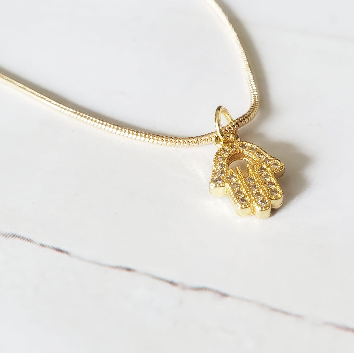 HAMSA | 18K Gold Snake Chain Necklace