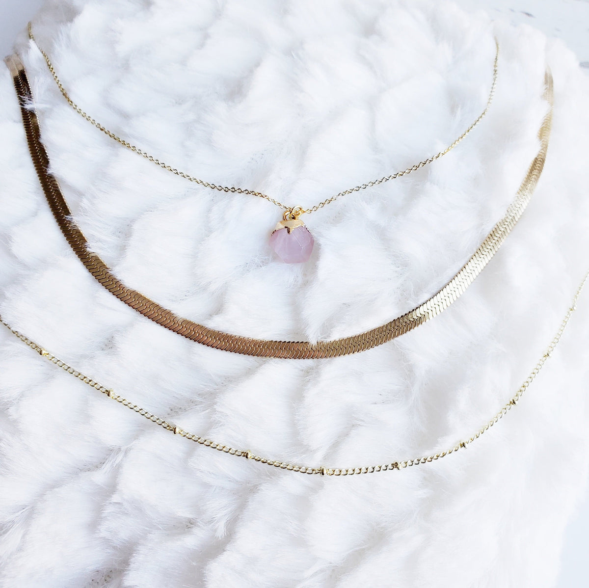 HERRINGBONE | 14K Gold Flat Snake Chain  Necklace
