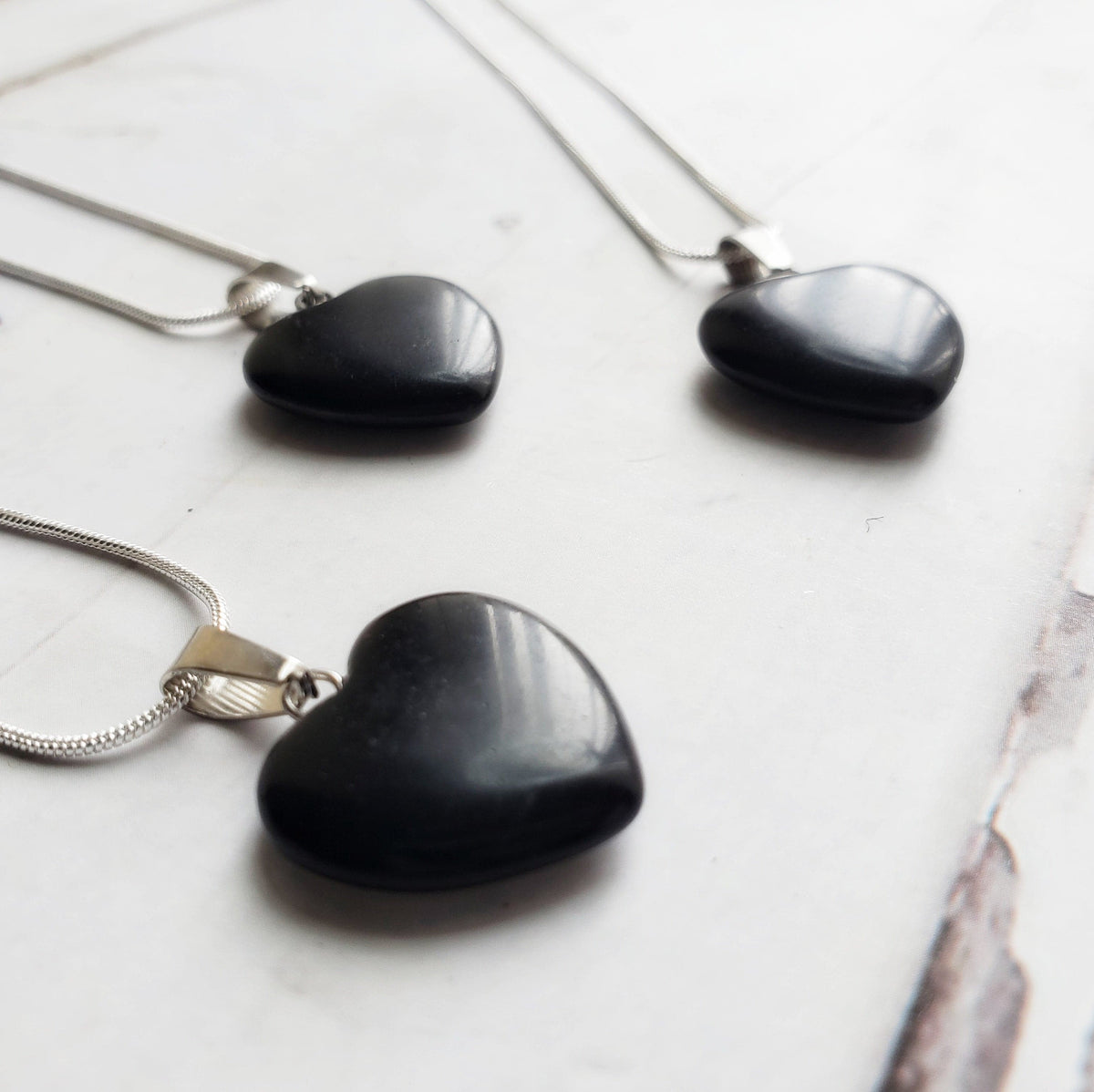 ONYX |  925-Silver Snake Chain Gemstone Necklace