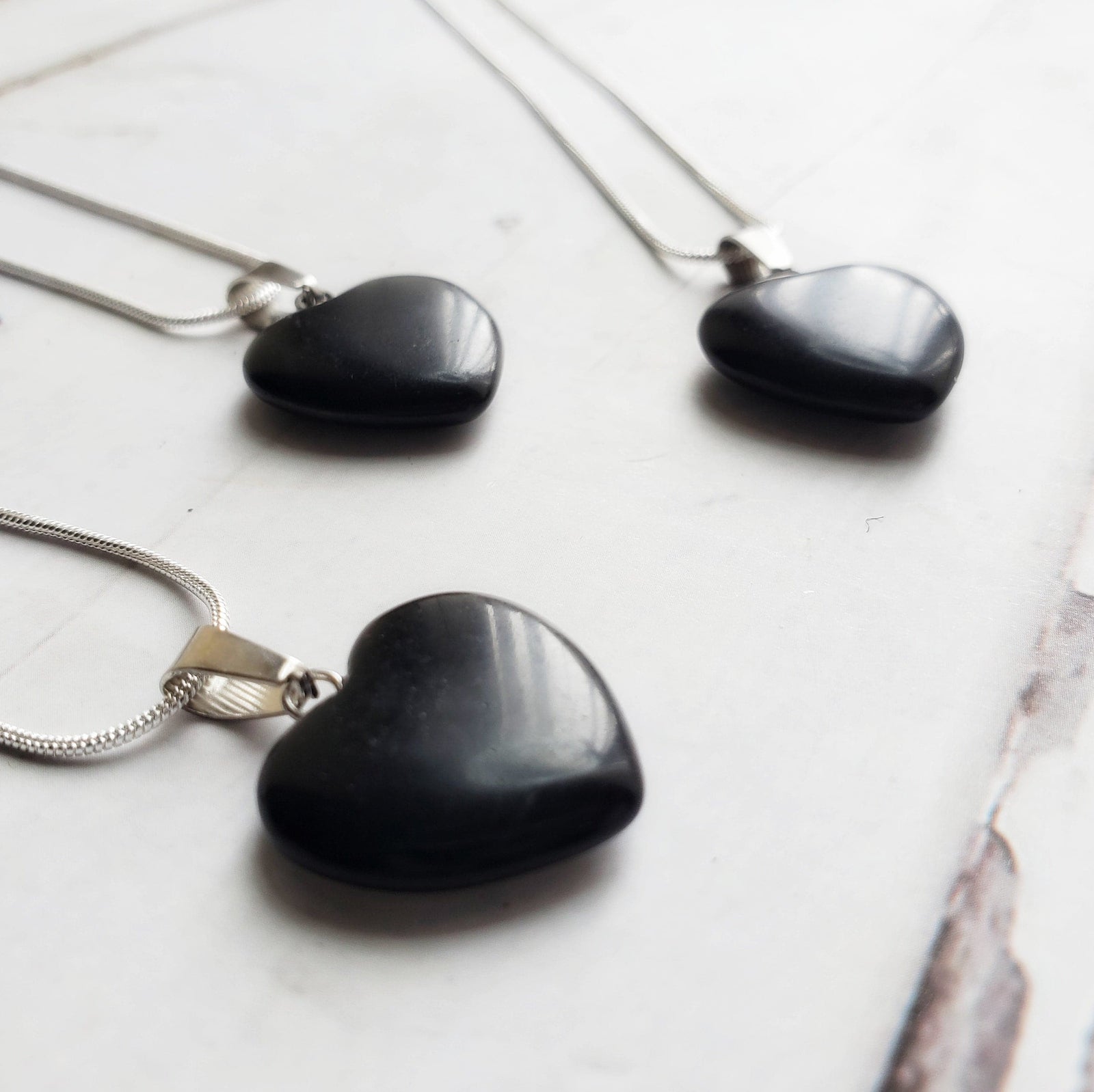 ONYX |  925-Silver Snake Chain Gemstone Necklace