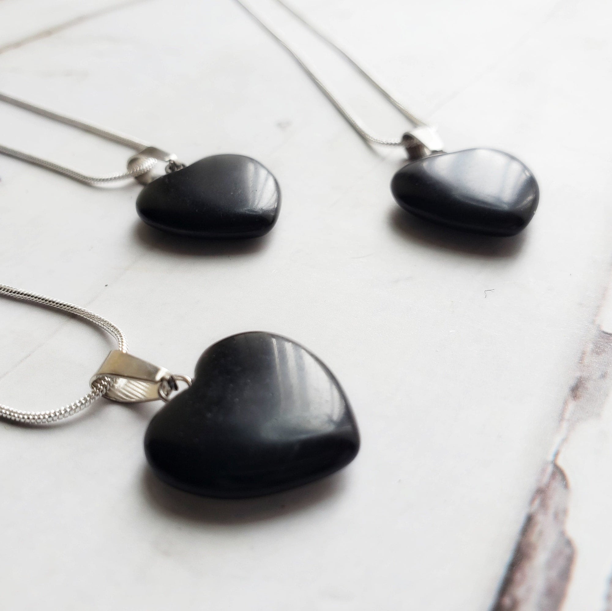 ONYX |  925-Silver Snake Chain Gemstone Necklace