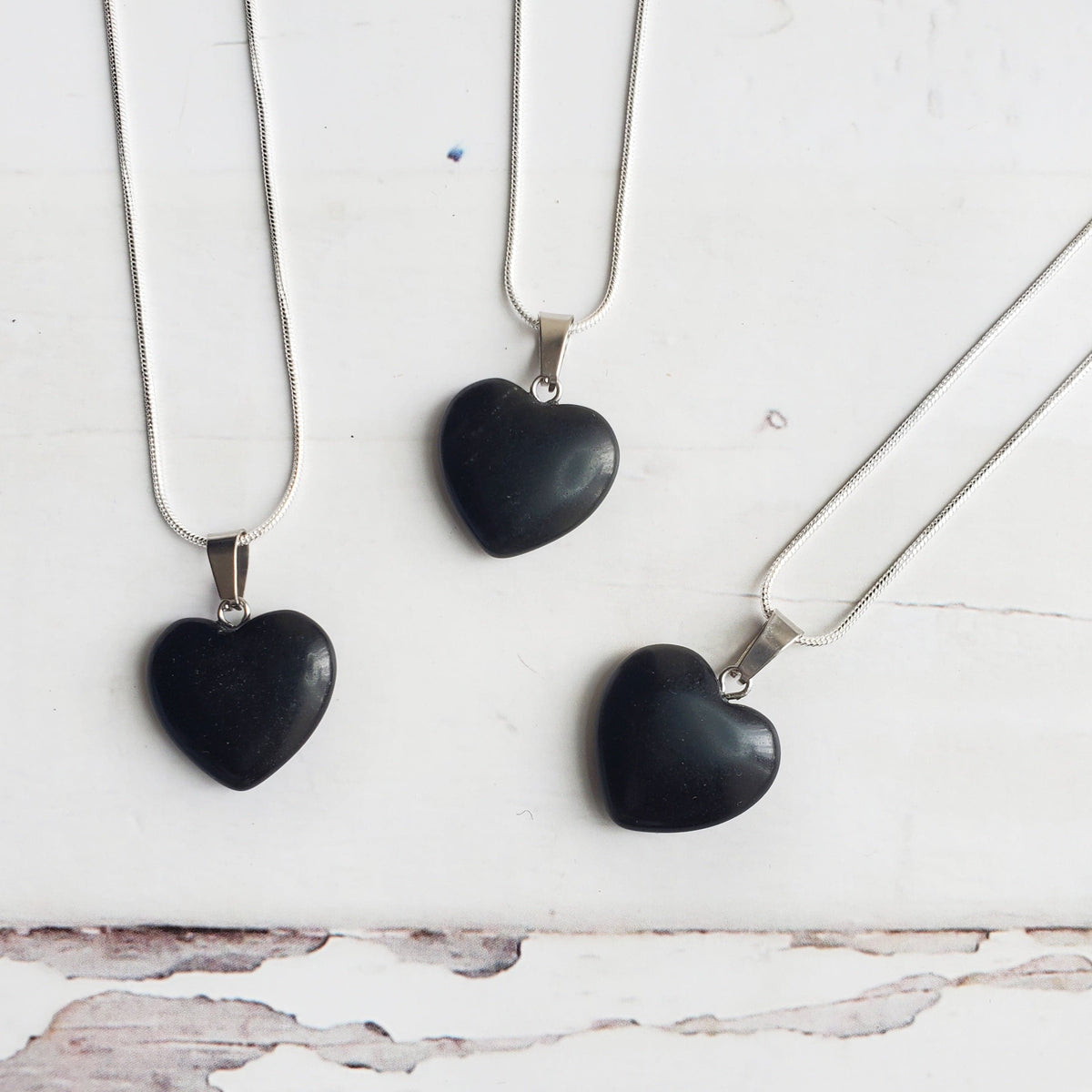 ONYX |  925-Silver Snake Chain Gemstone Necklace