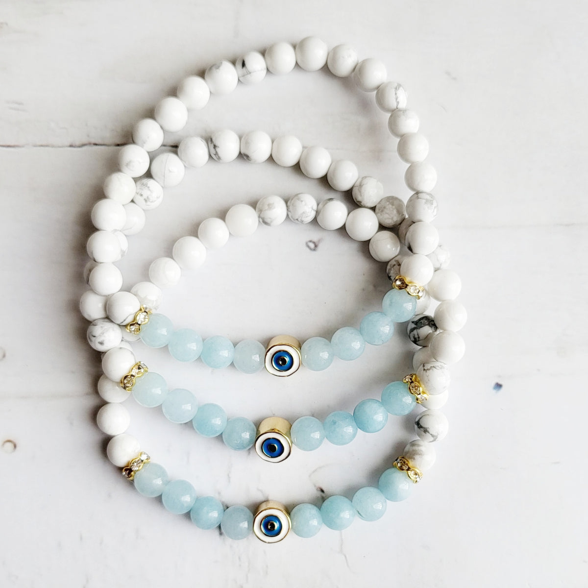 GUARDIAN | Aquamarine Amethyst Howlite Bracelet