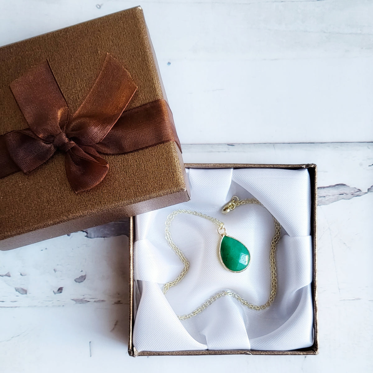 JADE | 14k Gold Cable Chain Pendant Necklace