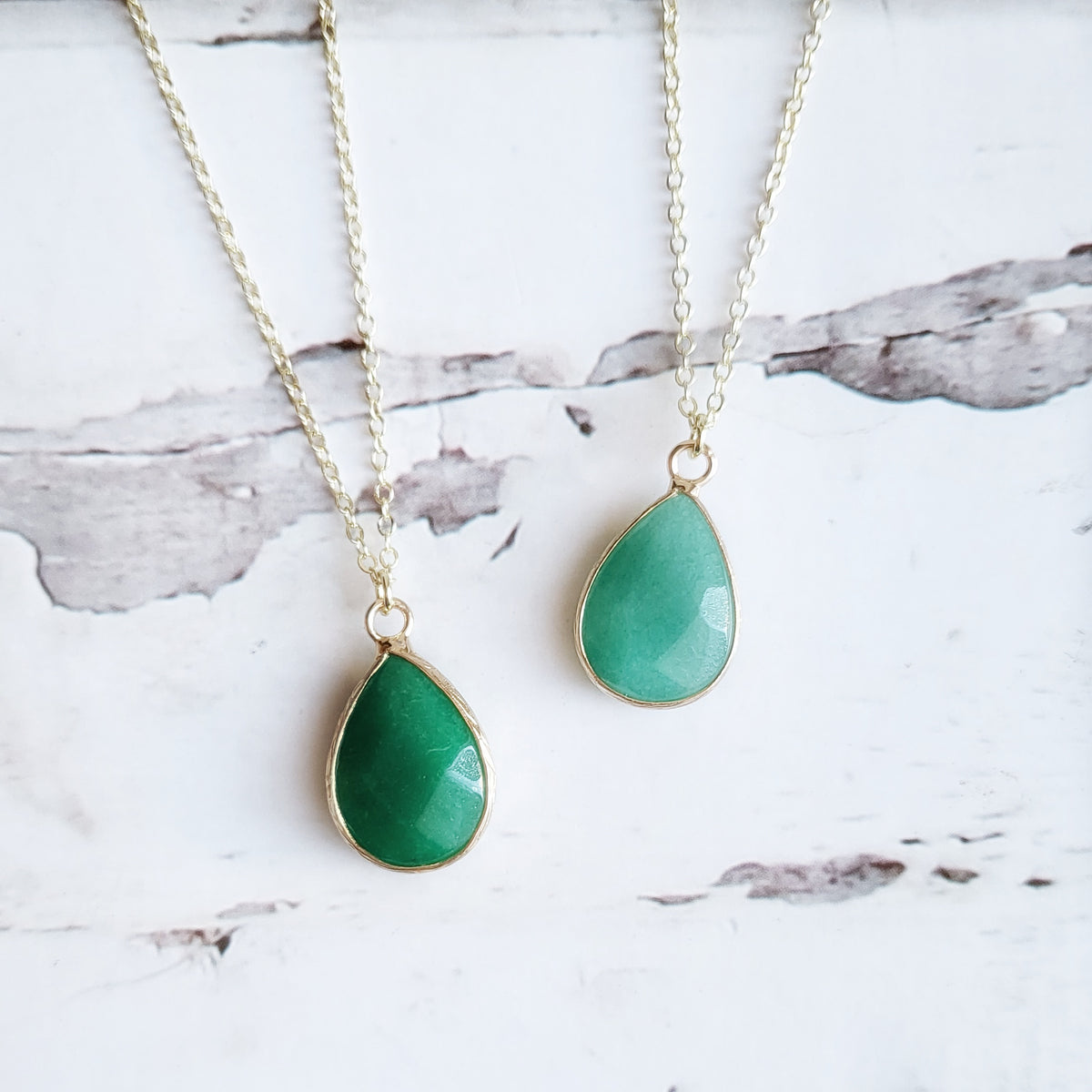JADE | 14k Gold Cable Chain Pendant Necklace