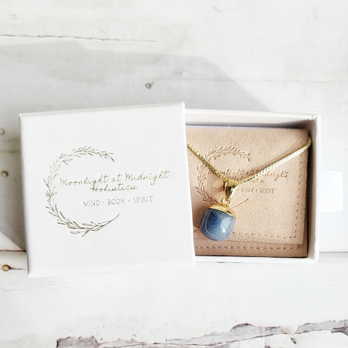 ANGELITE | 14k Gold-Plated Crystal Necklace