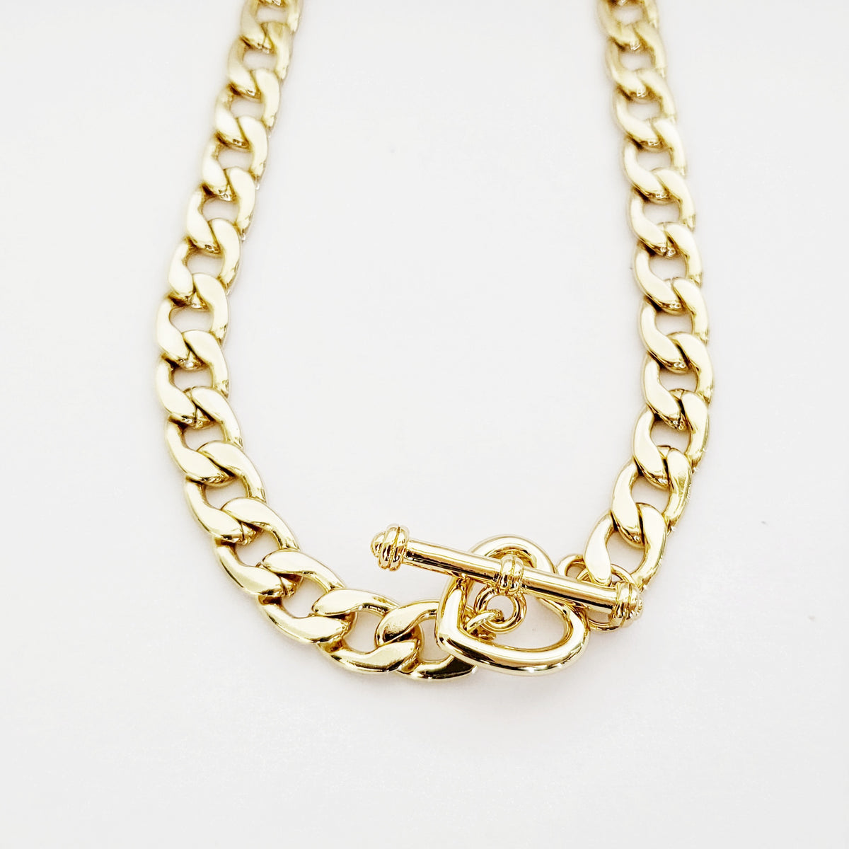LOVER | 18K Gold- Filled Cuban Link Chain Choker Necklace + Bracelet Set