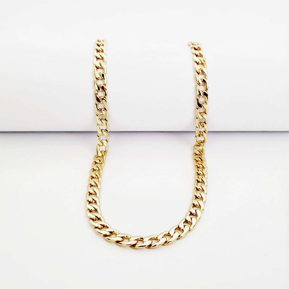 LOVER | 18K Gold- Filled Cuban Link Chain Choker Necklace + Bracelet Set